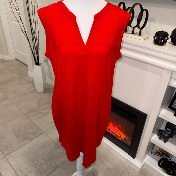 Athleta Red Midi Dress Size Medium - Picture 2 of 9